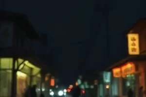 《海街渔火》傍晚海面上亮起的成片渔灯